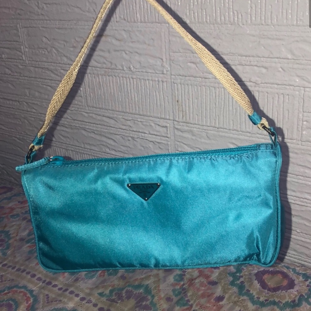 Blue Nylon Prada Tessuto Sport bag